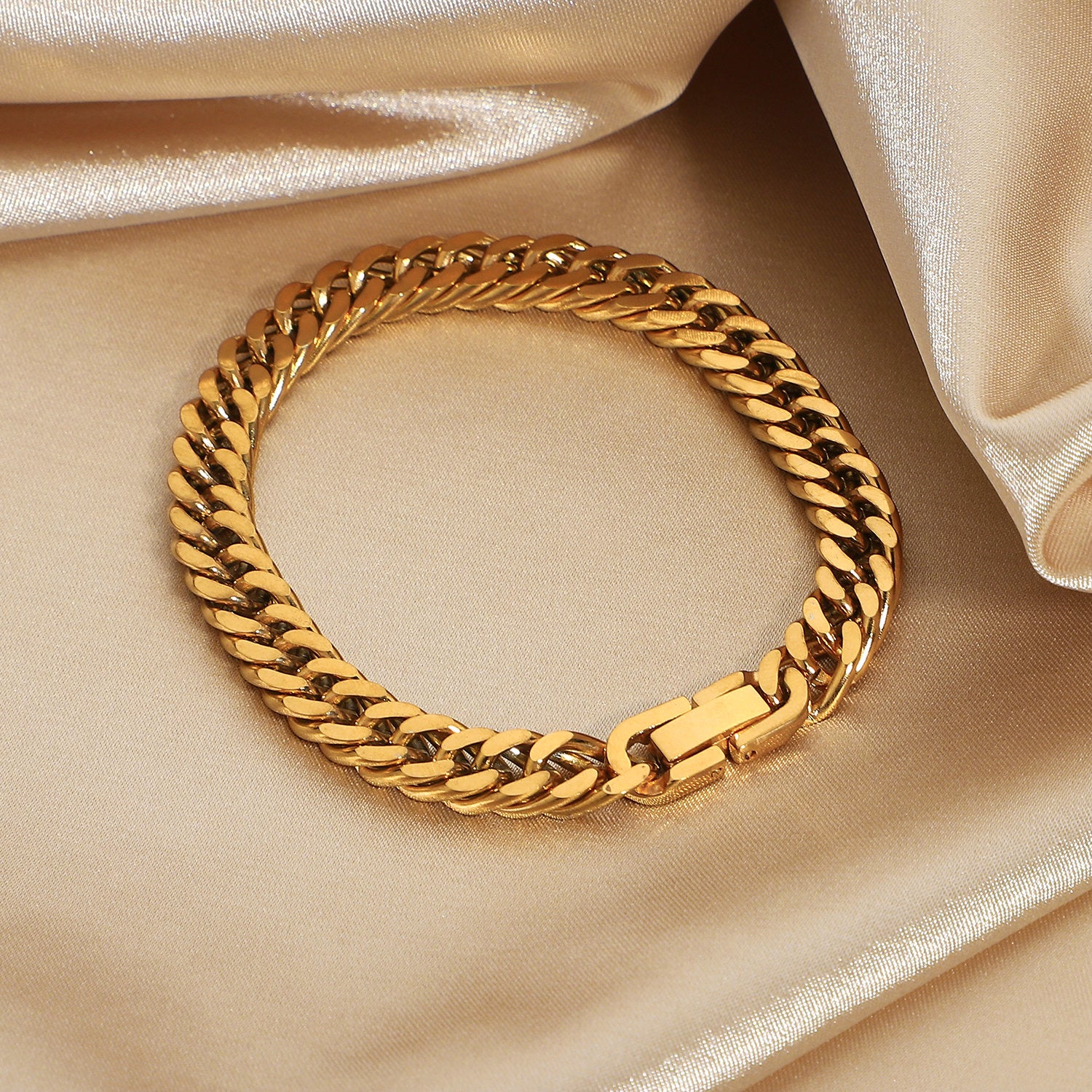 18k Gold Miami Cuban Link Chain Bracelet – Zutry